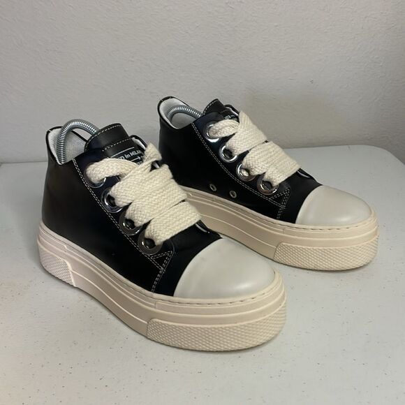 croe (Christian zerotre) Calipso 200 Black Cream Laces Chunky platform Size 39 - Picture 3 of 11